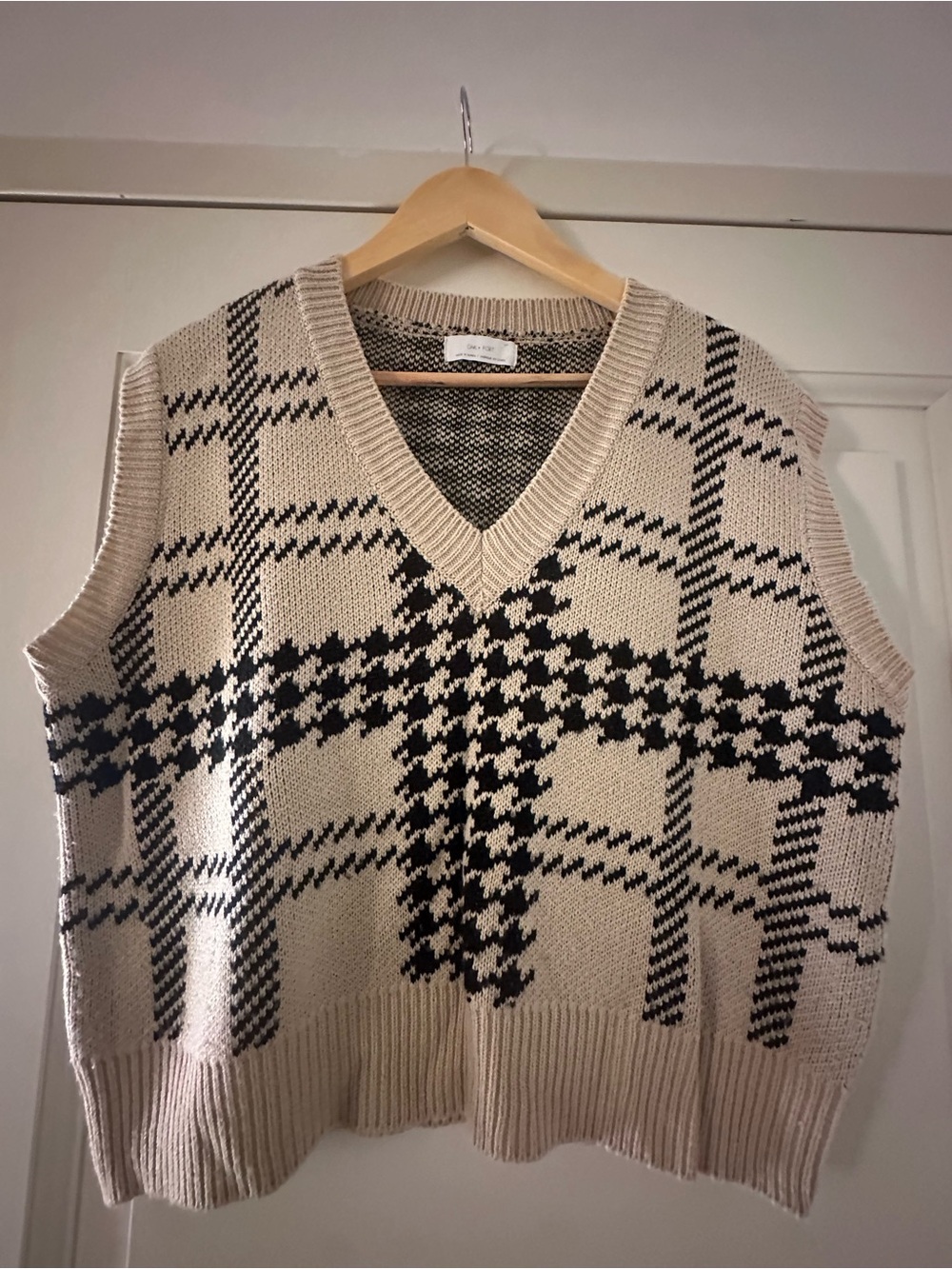 OAK + FORK HERRINGBONE SWEATER VEST